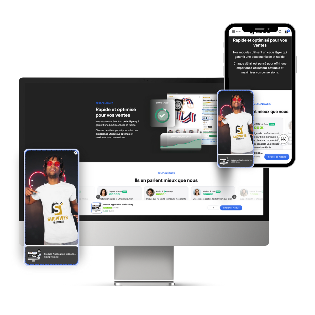 Module Application Vidéo Sticky