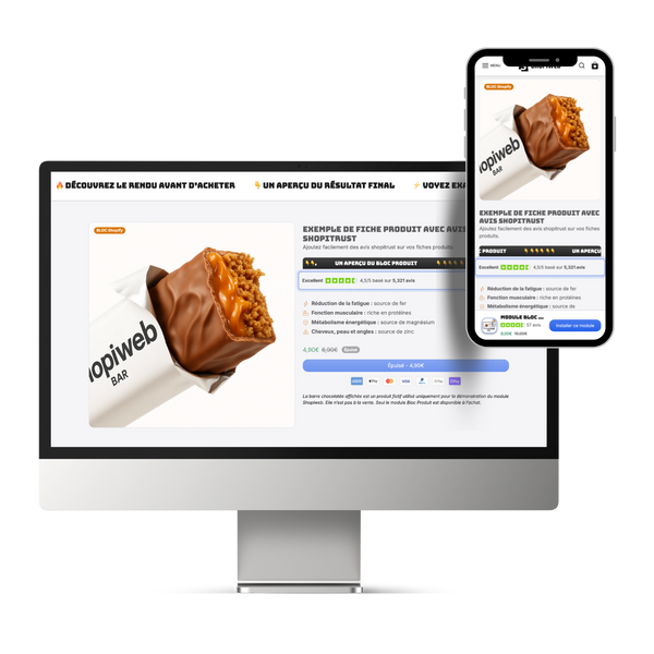 Module Bloc Produit Avis ShopiTrust