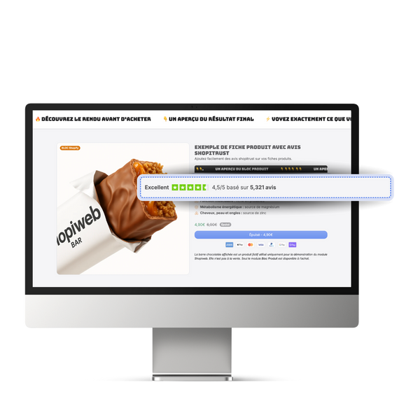 Module Bloc Produit Avis ShopiTrust