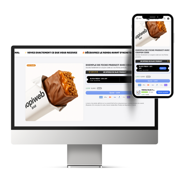 Module Bloc Produit Coupon Code