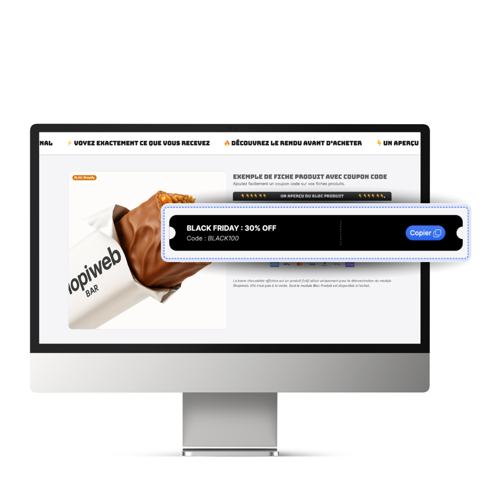 Module Bloc Produit Coupon Code