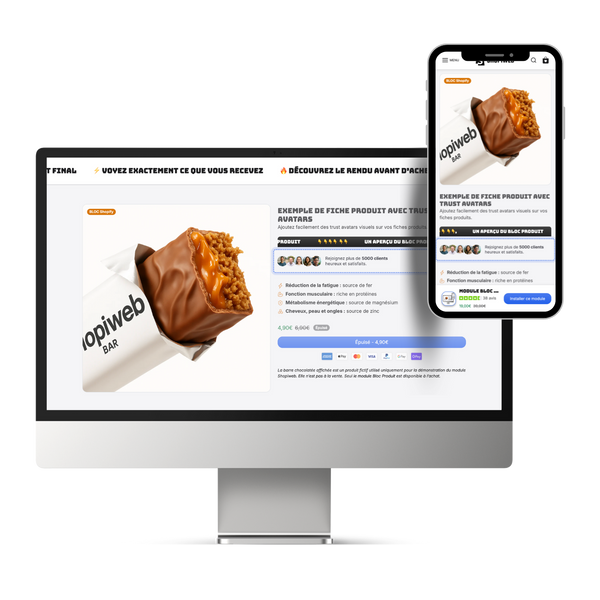 Module Bloc Produit Trust Avatars