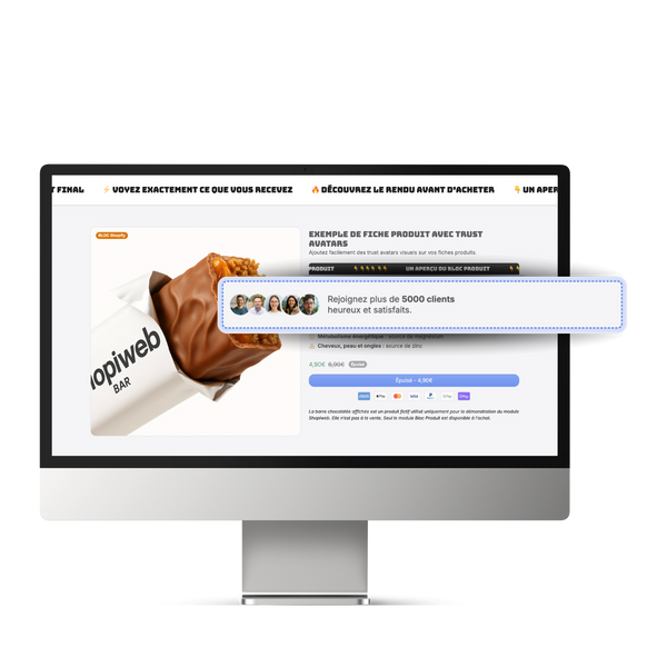 Module Bloc Produit Trust Avatars